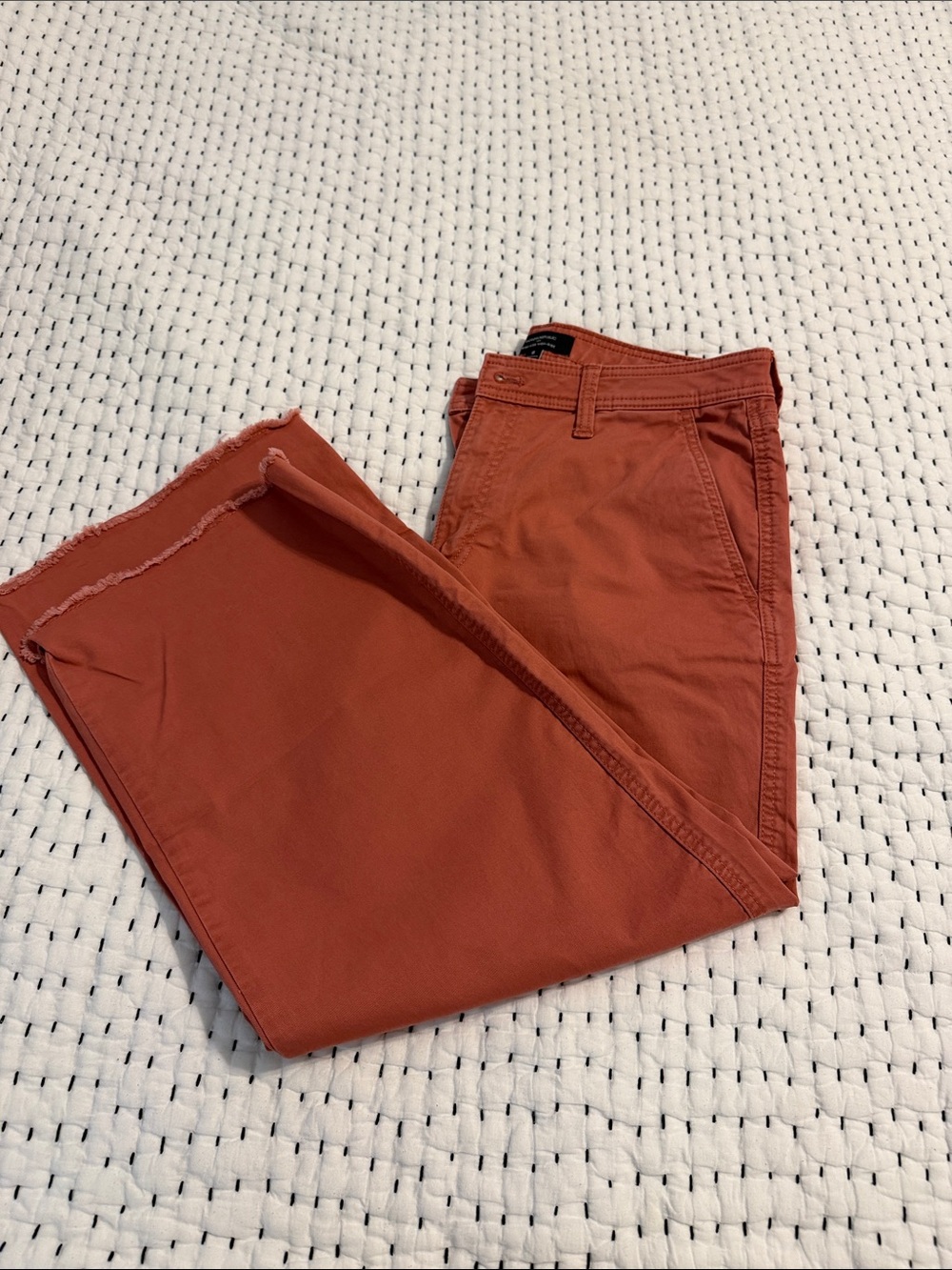 Banana Republic Women's High Rise  Wide Leg Cropped Chino Pants
